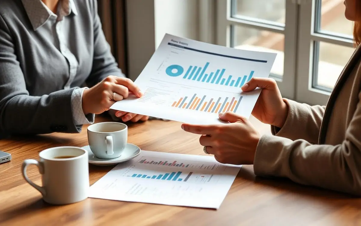 Présentation d’un rapport d’audit digital lors d’un rendez-vous client