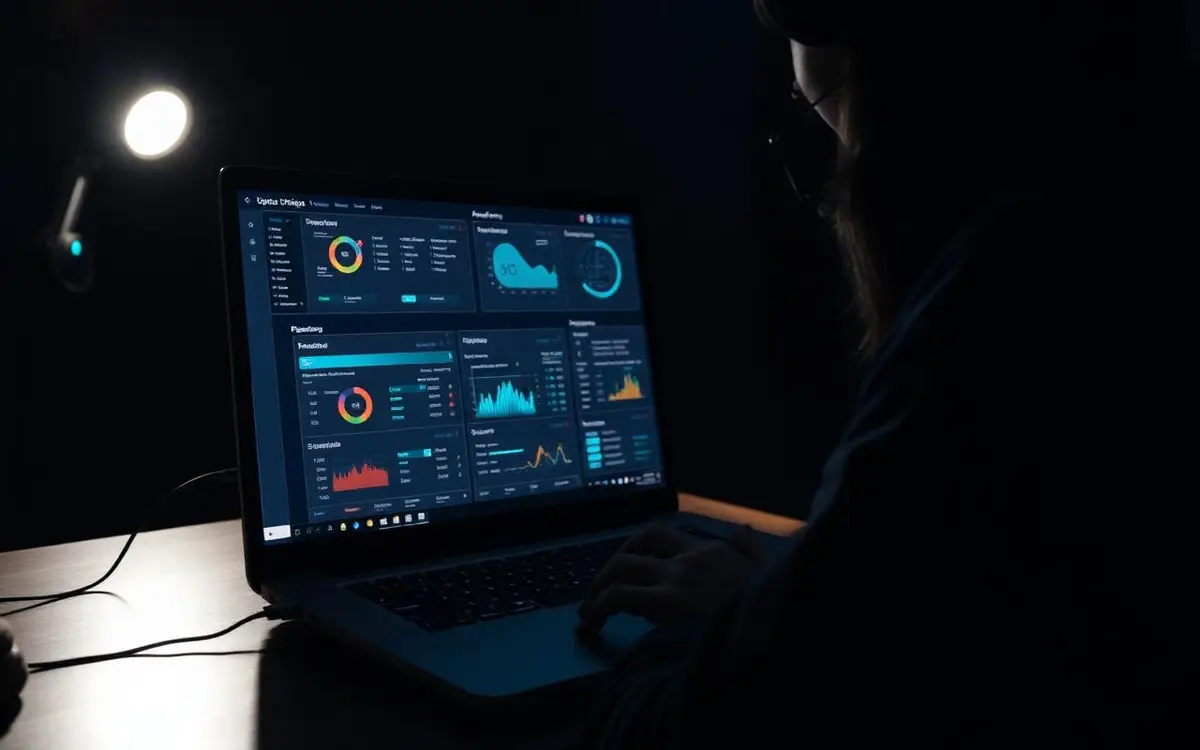 Technicien surveillant la disponibilité et la sécurité d’un site internet